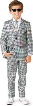 OppoSuits Kids' Metallic Disco Two-Piece Suit & Clip-On Tie