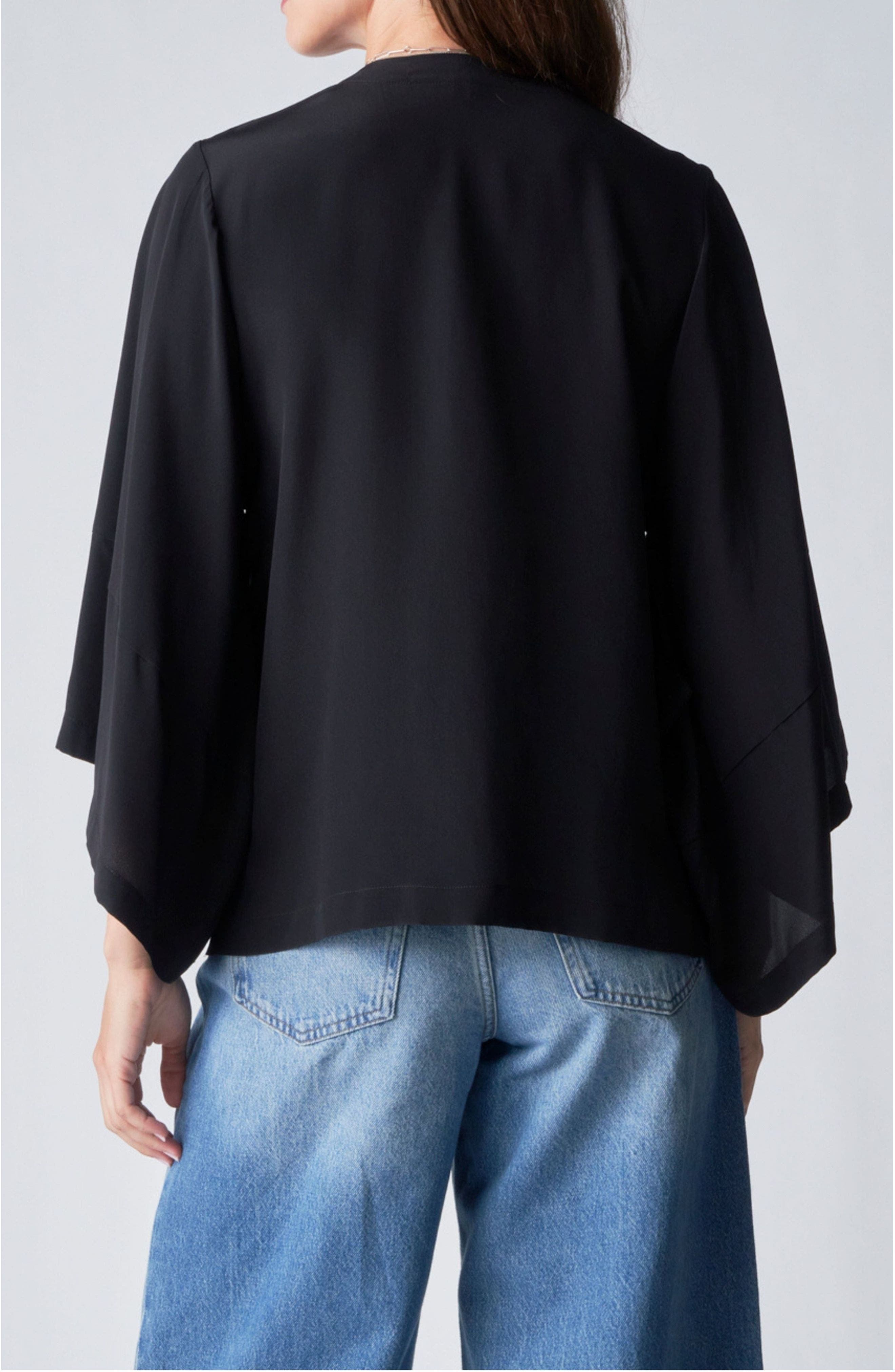 Silk Wide Sleeve Top - image 2