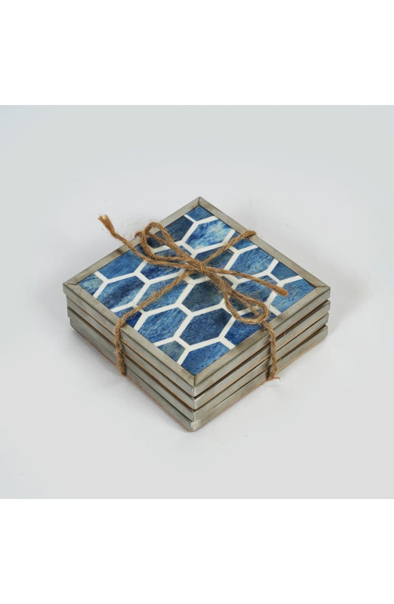 Mela Artisans Gramercy Inlay Coasters, Main, color, Gramercy