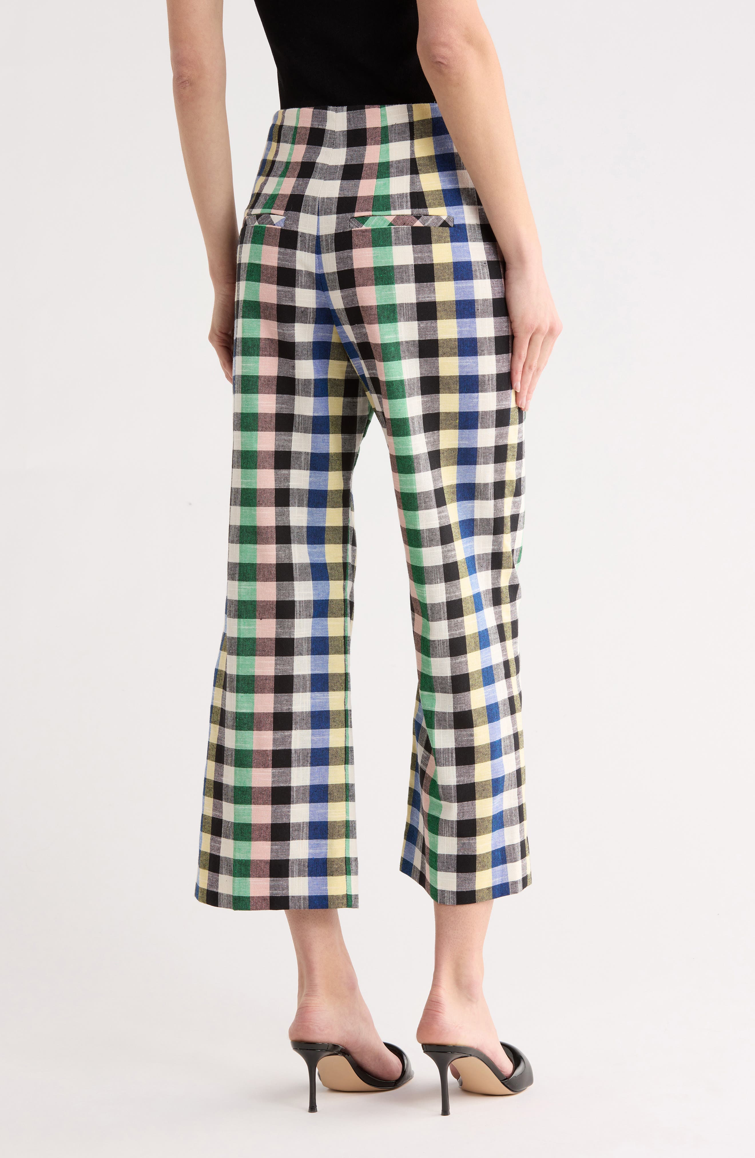 Dova Check Cotton Blend Pants - image 2