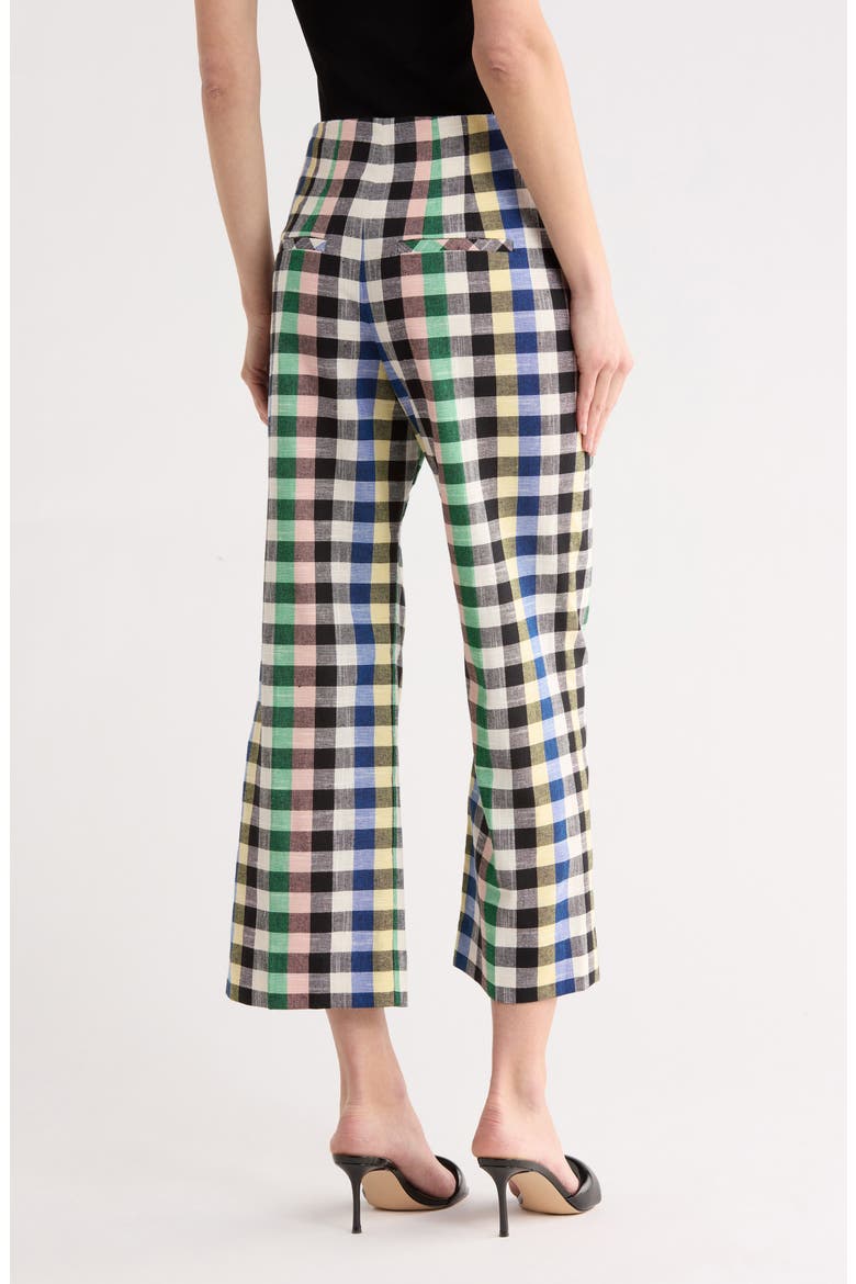 Dova Check Cotton Blend Pants, Alternate, color, BLACK MULTI