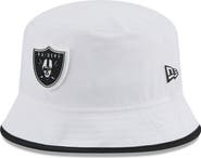 New Era Men's New Era  White Las Vegas Raiders 2025 NFL Training Camp Stretch Bucket Hat