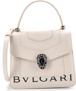 Pre-Owned Bvlgari Fragment Serpenti Forever Top Handle Bag Leather Small