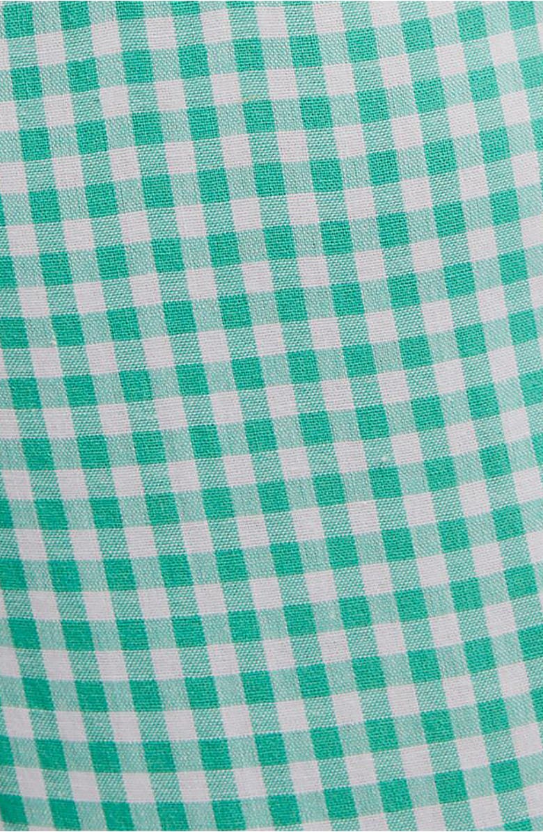 Free People Cassie Gingham Ruffle Bodysuit, Alternate, color, Green White Combo