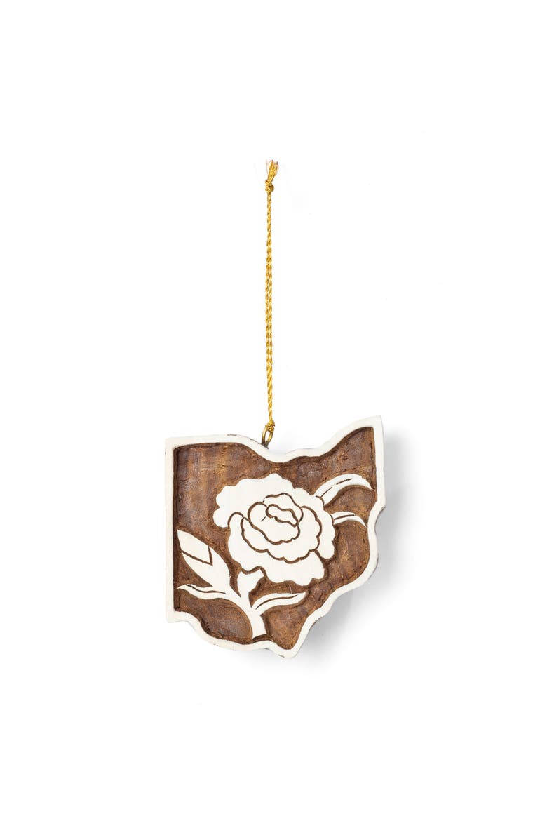 Ohio State Carnation Ornament, Main, color, Natural