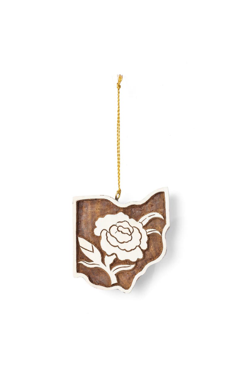 Matr Boomie Ohio State Carnation Ornament, Main, color, Natural