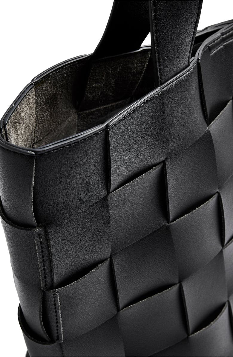Topshop Basket Weave Faux Leather Tote, Alternate, color,