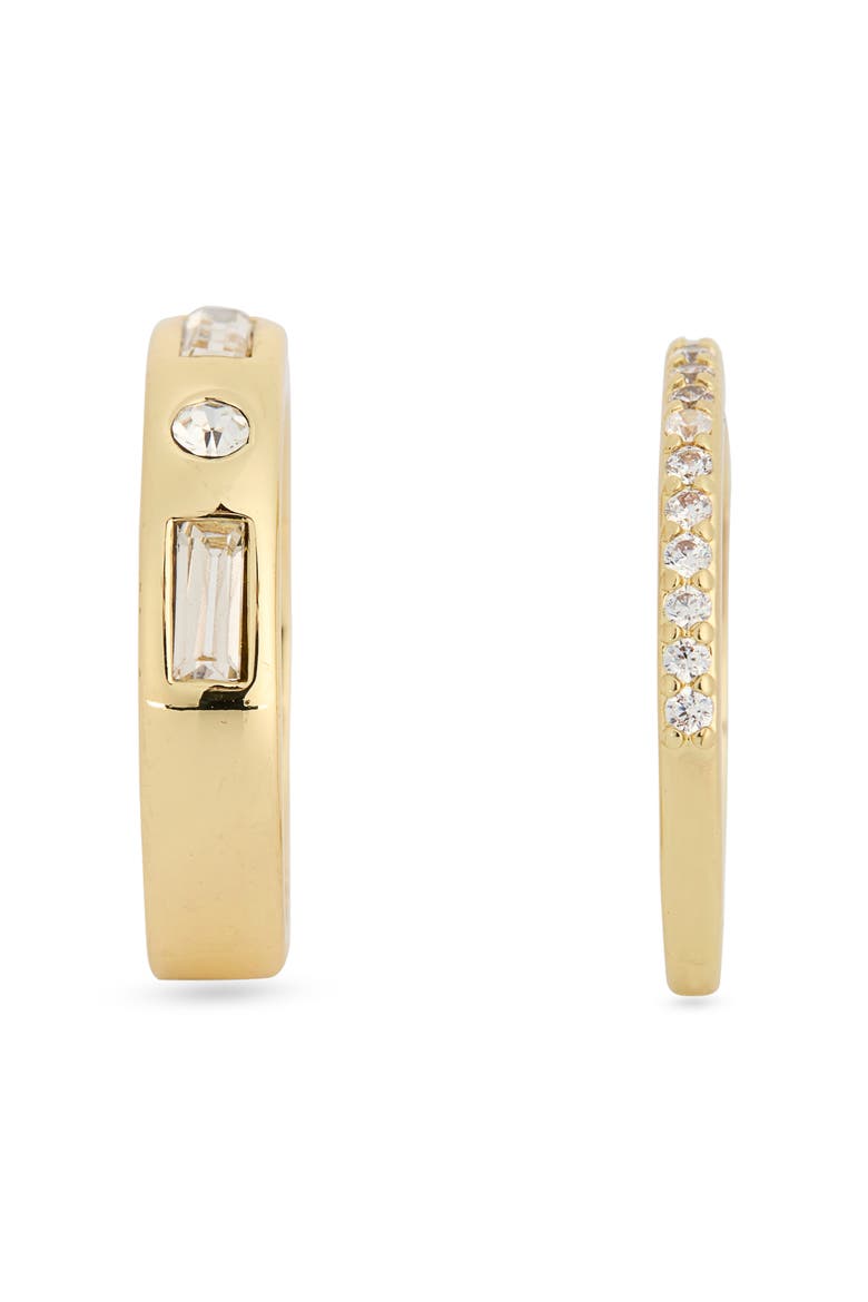 Set of Two CZ Embellished Rings, Alternate, color, CLEAR/ GOLD