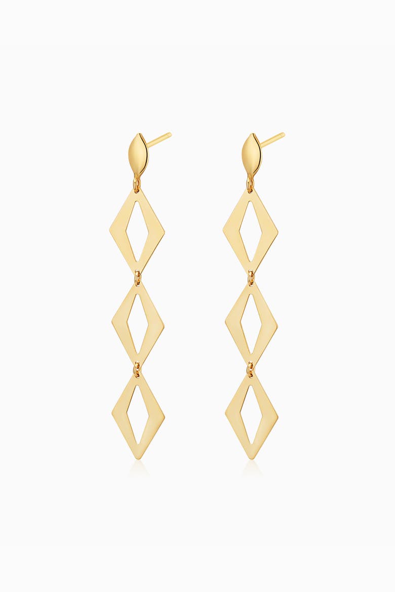 14K Gold Cascade Drop Earrings, Main, color, Yellow Gold