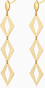 Oradina 14K Gold Cascade Drop Earrings