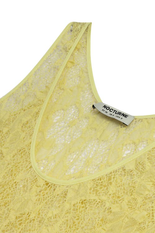 Nocturne Halter Neck Lace Blouse In Yellow