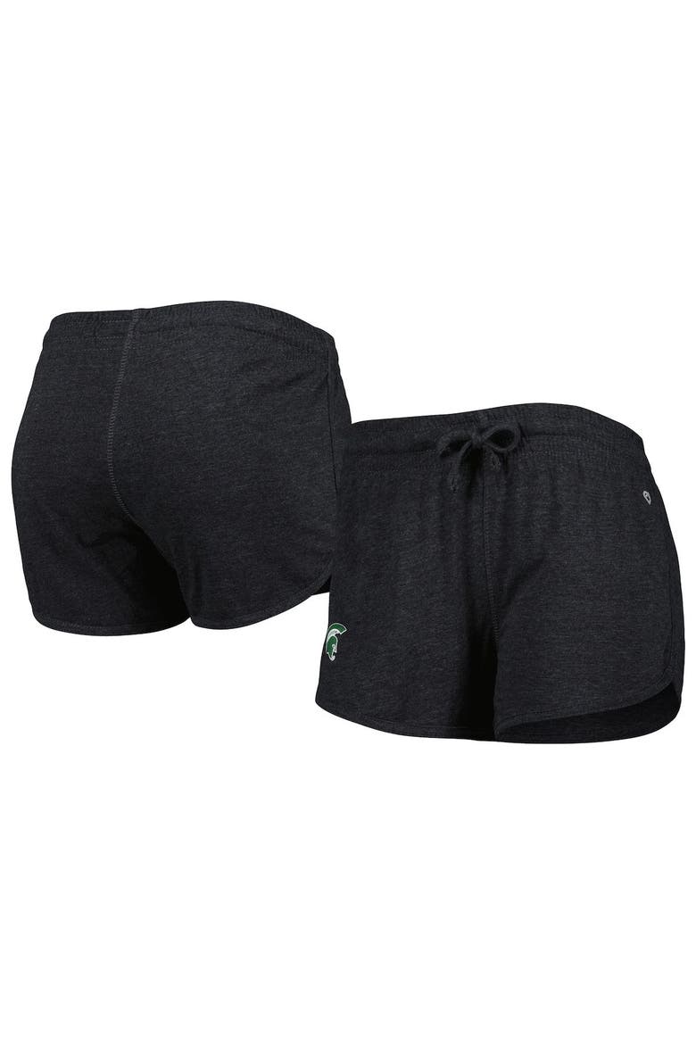 Women's Colosseum Heather Black Michigan State Spartans Simone Core Shorts, Main, color, Heather Black