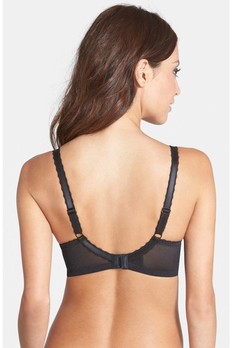 Jasmine Underwire Balconette Bra, Alternate, color, BLACK RICAMO