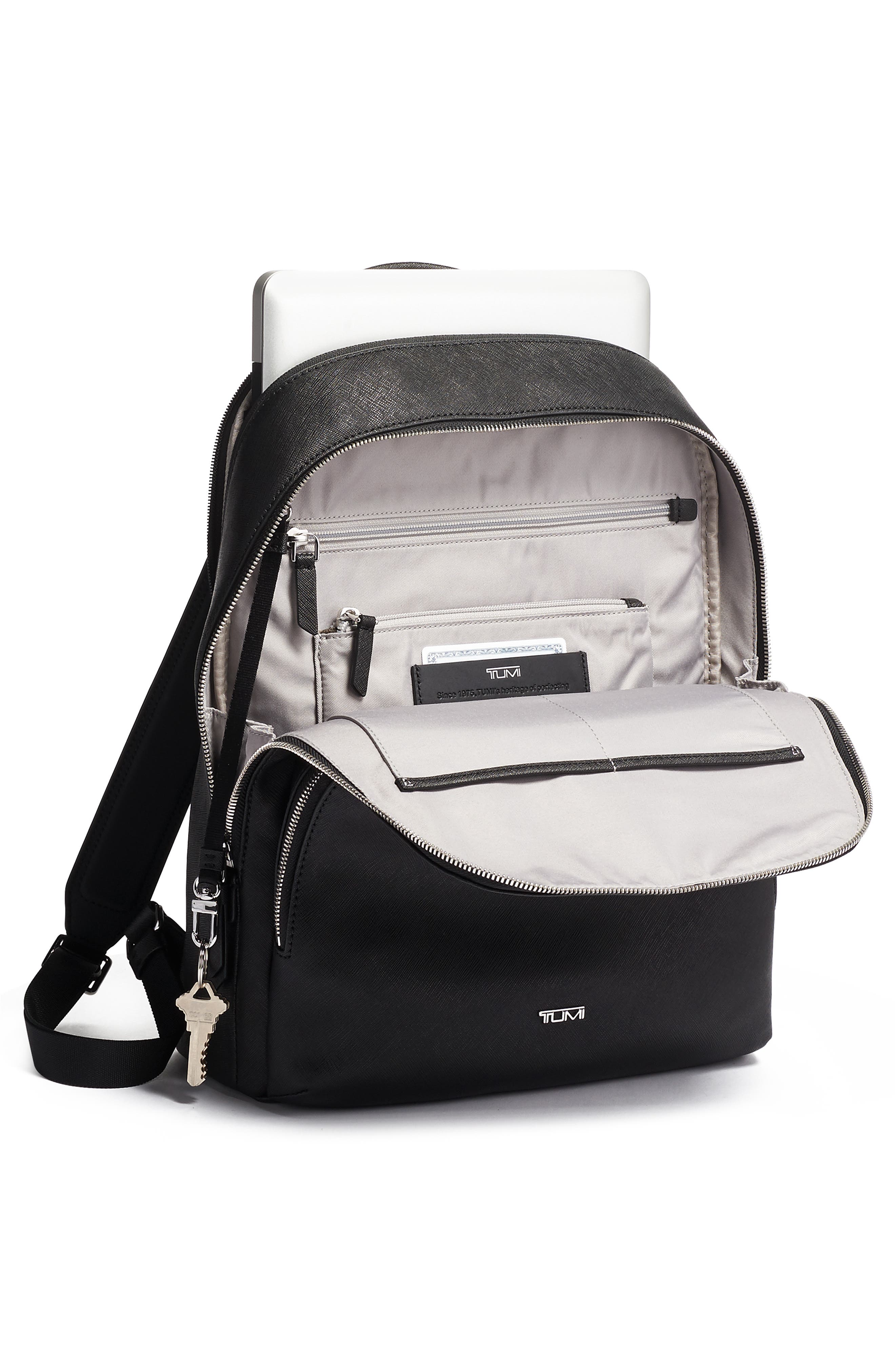 TUMI Varek Hudson Leather Backpack, Alternate, color, 