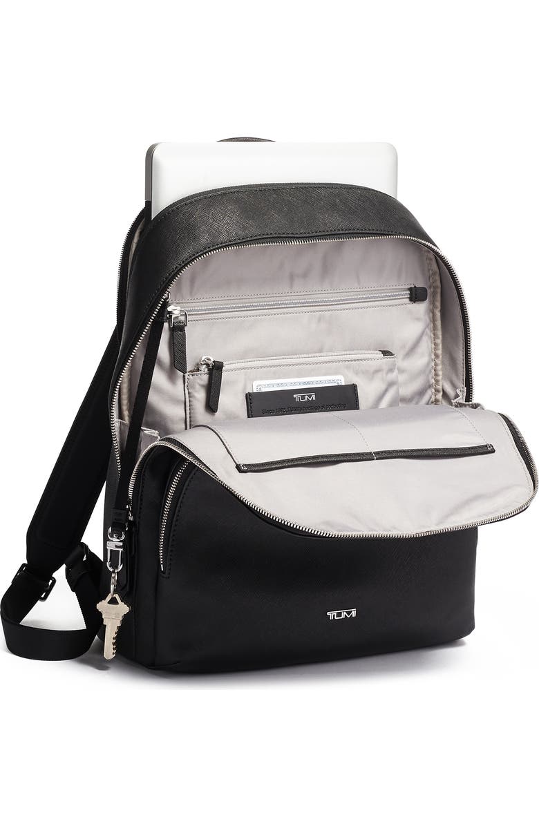 TUMI Varek Hudson Leather Backpack, Alternate, color,