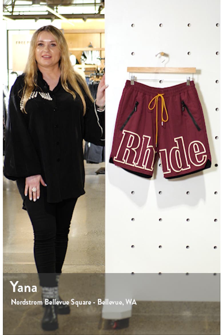 Oversize Logo Nylon Shorts video