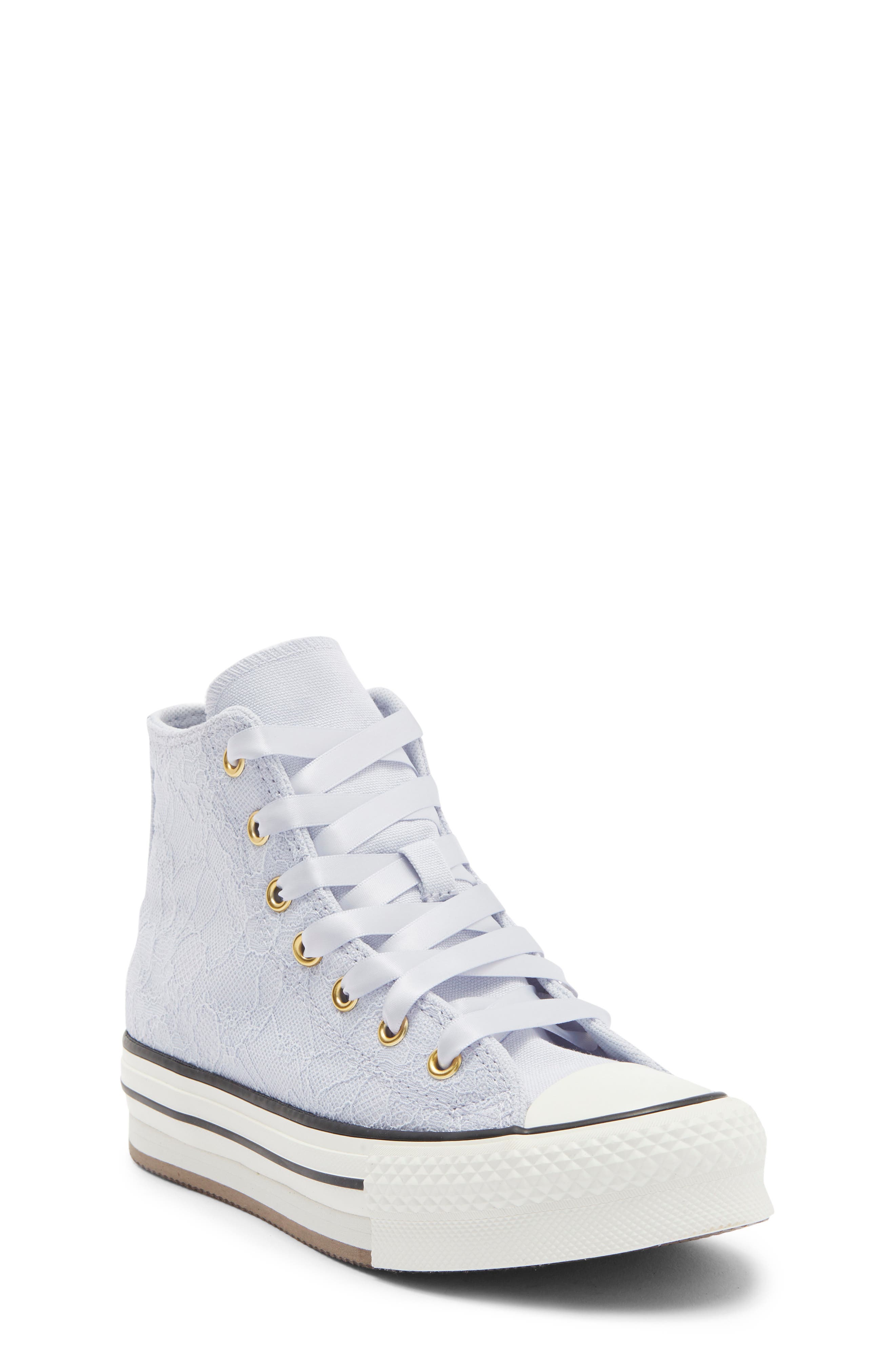 Kids' Chuck Taylor® All Star® Lift Platform High Top Sneaker, Main, color, ALMOST LAVENDER/ GOLD