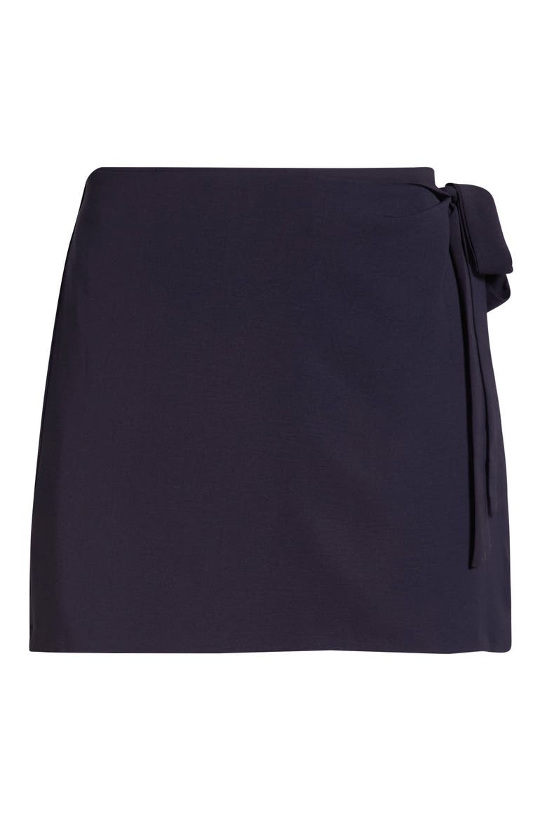 Rini Wrap Miniskort, Alternate, color, BLACK