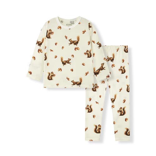 Milkbarn Luxe Stretch Long Sleeve Two Piece Pajama Set In Multi