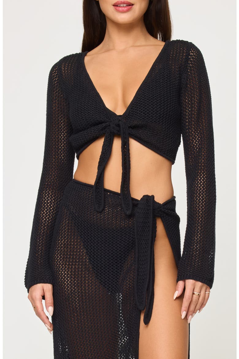 Los Cabos Open Stitch Cover-Up Crop Top video