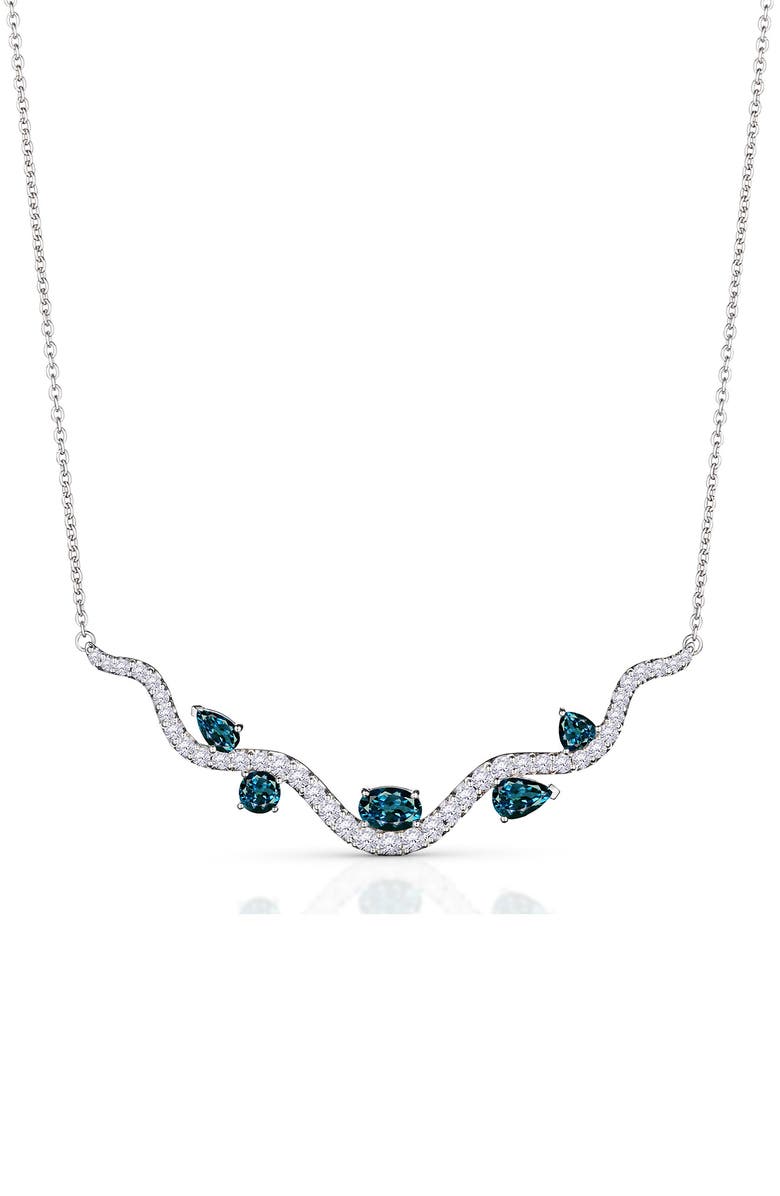 Hueb Mirage Topaz & Diamond Frontal Necklace, Main, color, White Gold