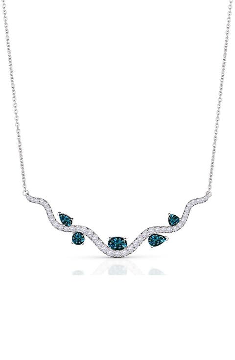 Mirage Topaz & Diamond Frontal Necklace