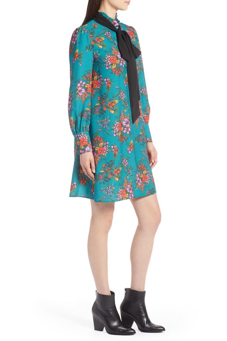 Removable Bow Dress, Alternate, color, GREEN MULTI FLORAL