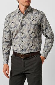 David Donahue Botanical Corduroy Sport Shirt