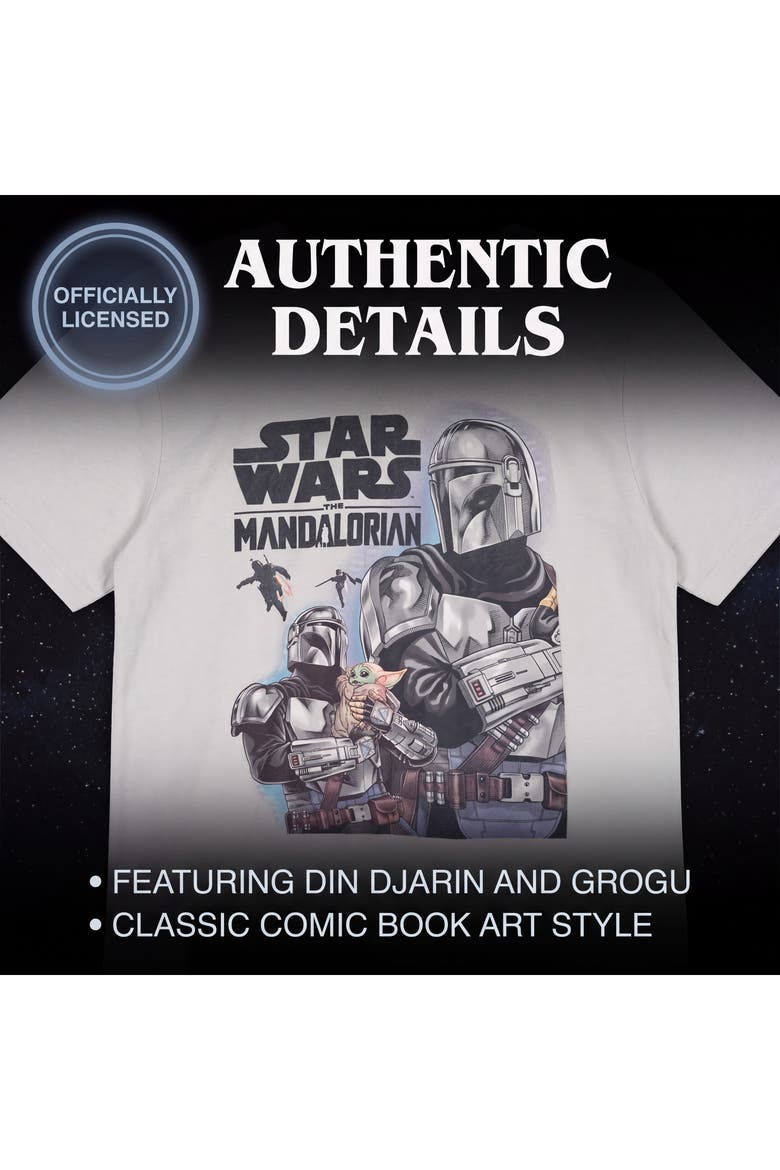 The Mandalorian Short Sleeve T-Shirt, Alternate, color, Mandalorian Vapor Blue