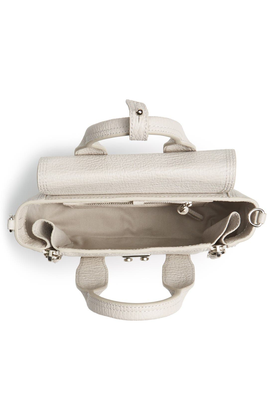'Mini Pashli' Leather Satchel, Alternate, color, FEATHER/ FEATHER