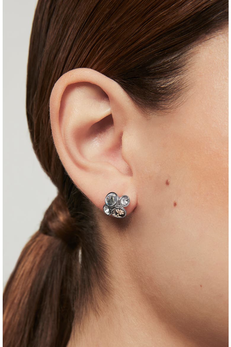 'Lynda' Stud Earrings, Alternate, color, SILVER/ CRYSTAL MULTI