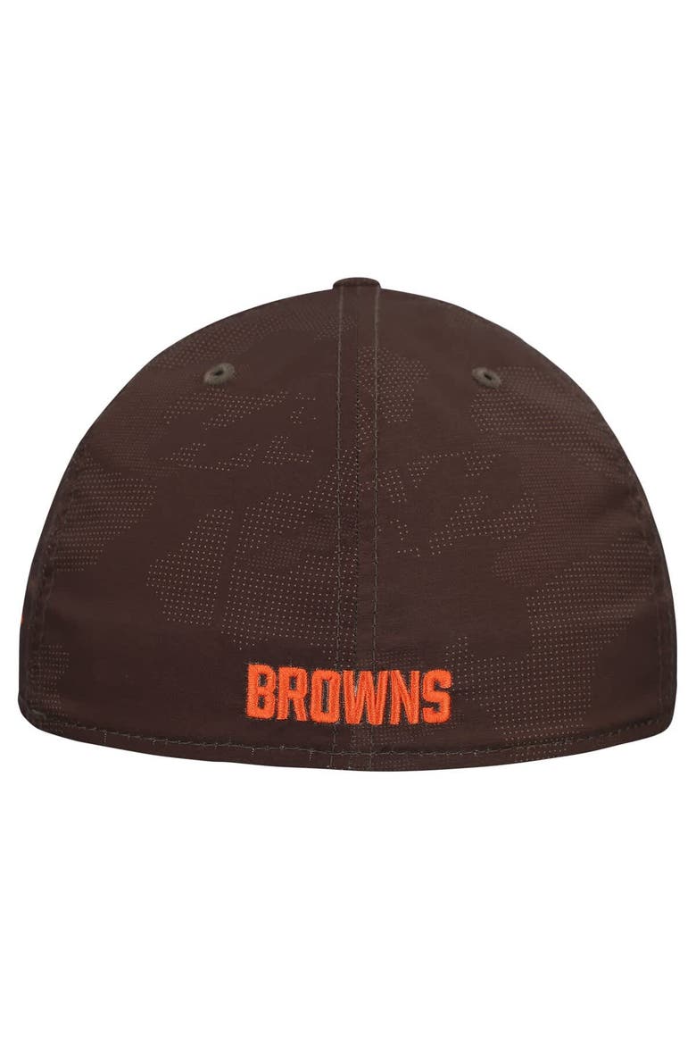 Men's New Era  Brown Cleveland Browns Tonal Camo 39THIRTY Stretch Fit Hat, Alternate, color, Brown