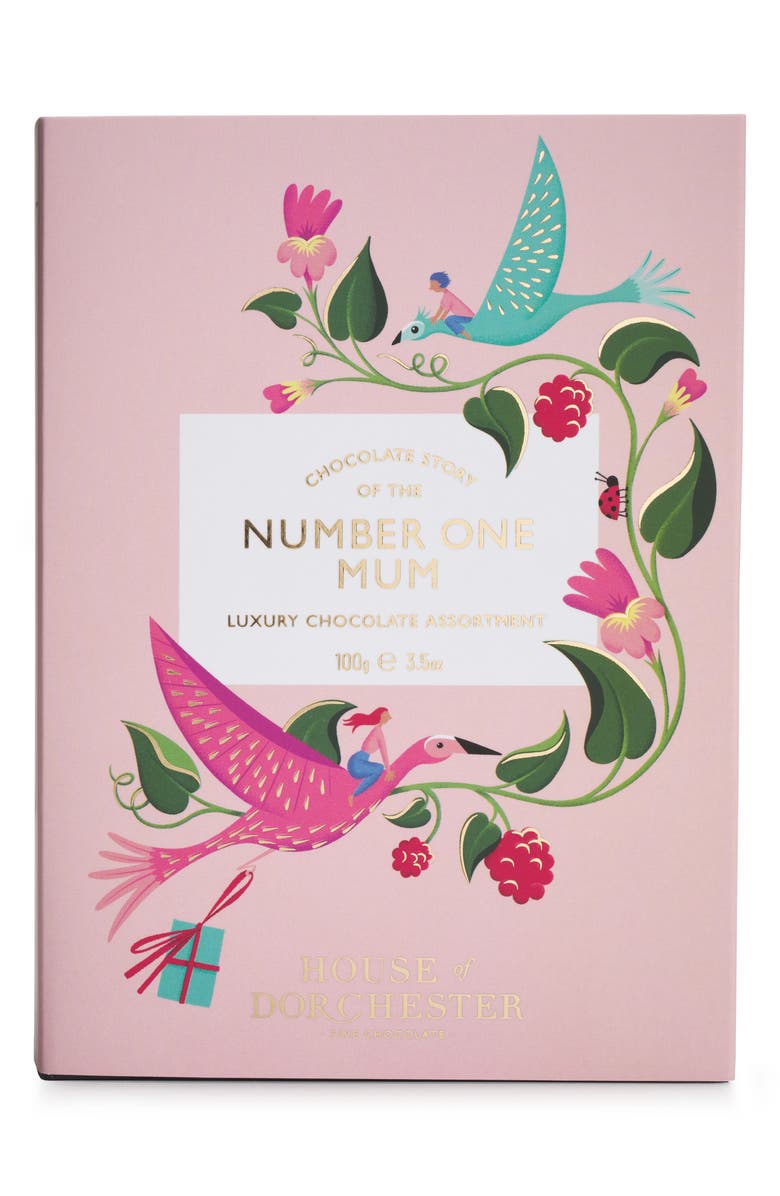 House of Dorchester Number One Mom Book of 8 Assorted Chocolates, Main, color, 