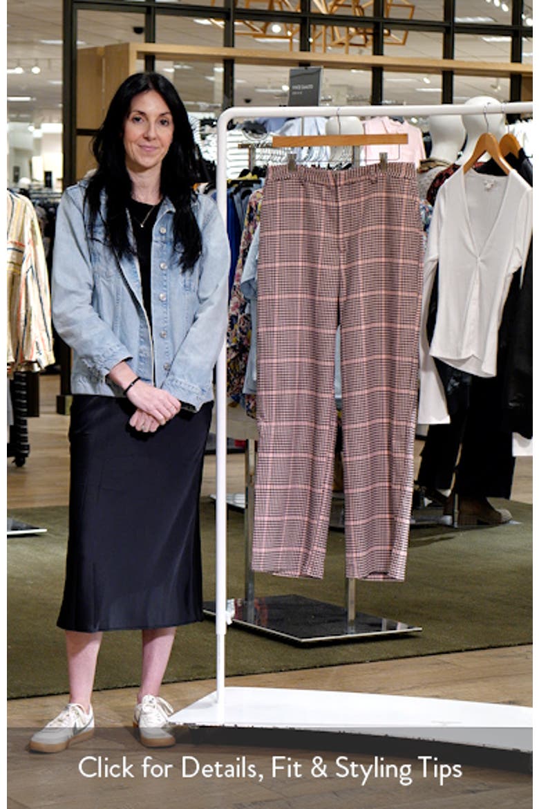 Houndstooth Check High Waist Pants video