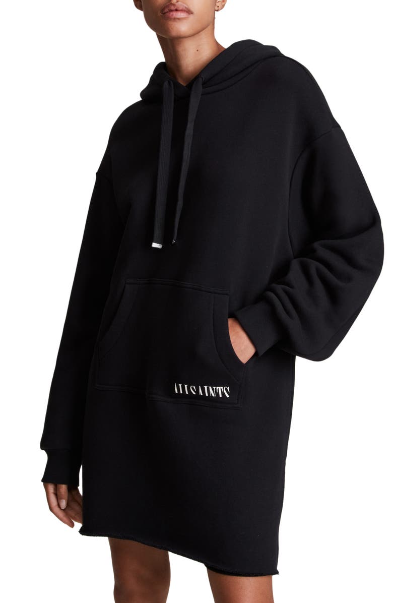 AllSaints Lila Long Sleeve Hoodie Dress, Alternate, color, 
