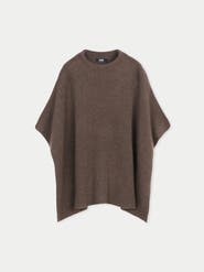GOBI Mongolian Cashmere Rib-Knit Cashmere Poncho