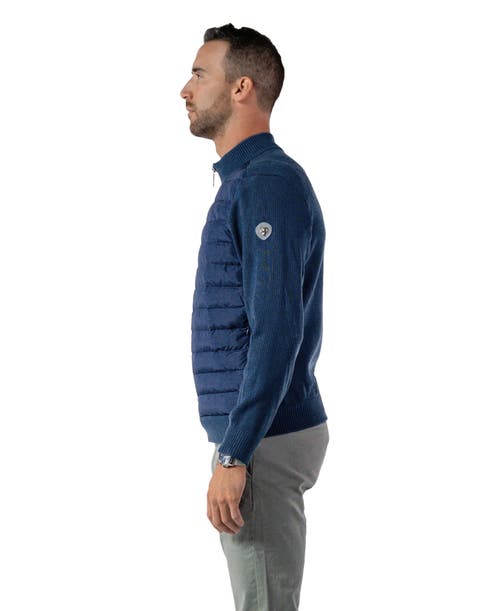 Woodpecker Hybrid Knit Jacket In Blue