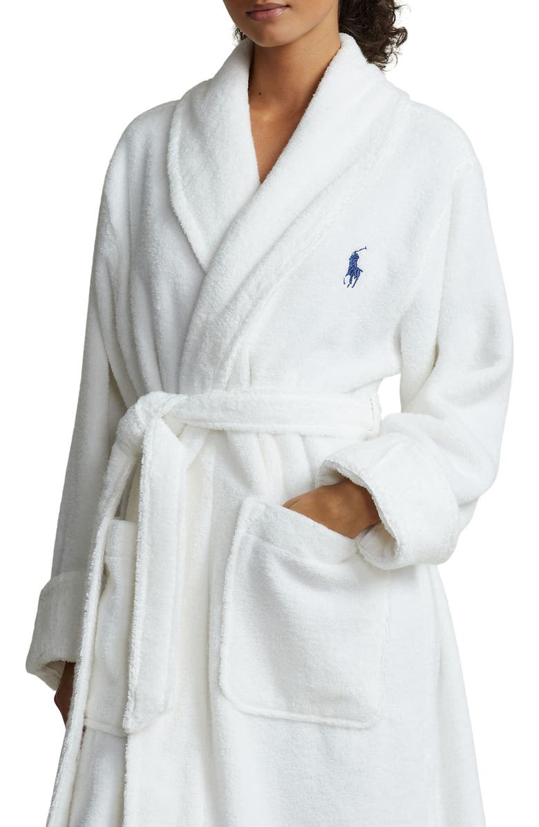 Polo Ralph Lauren Bear Print Organic Cotton Robe, Alternate, color,