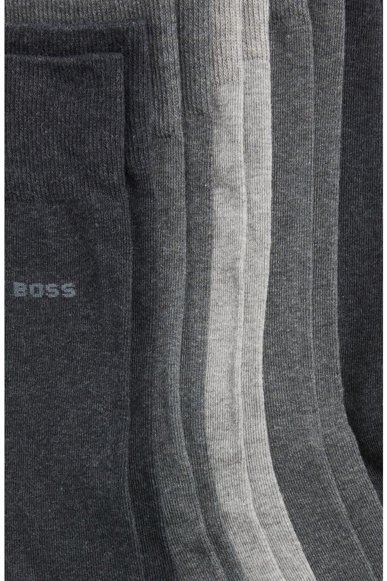 Assorted 5-Pack Crew Socks, Alternate, color, BLACK/ GREY