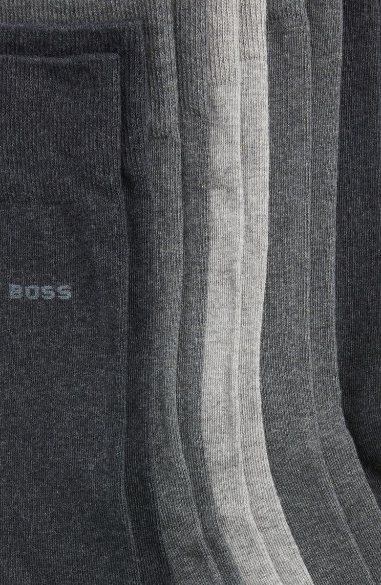 BOSS Assorted 5-Pack Crew Socks, Alternate, color, Black/ Grey