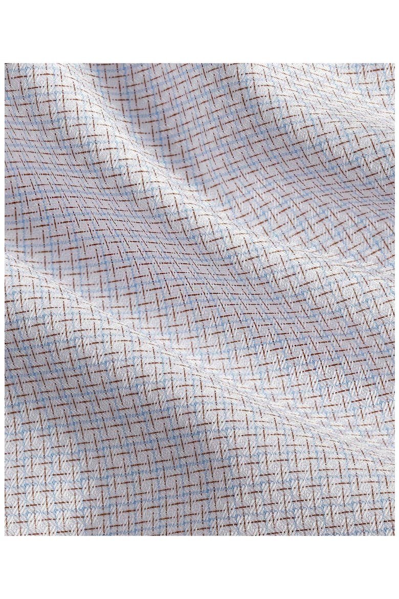 Trim Fit Check Cotton Dobby Dress Shirt, Alternate, color, WHITE/ DUNE