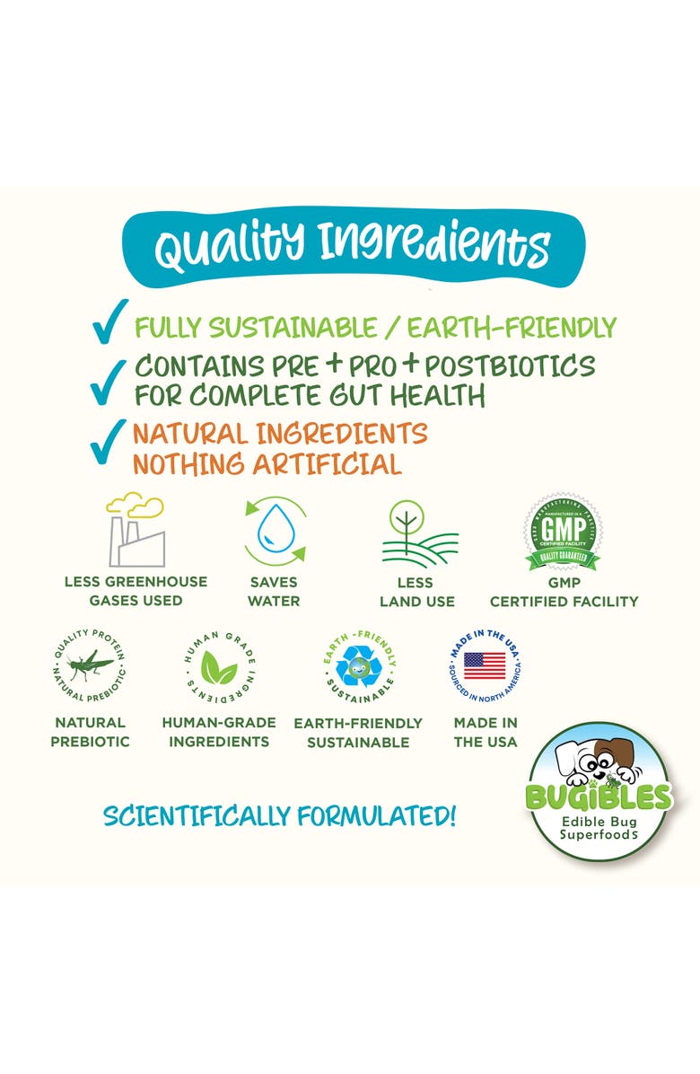 Bugibles Complete Gut Health 90 Probiotic Soft Chews For Dogs, Alternate, color, Brown