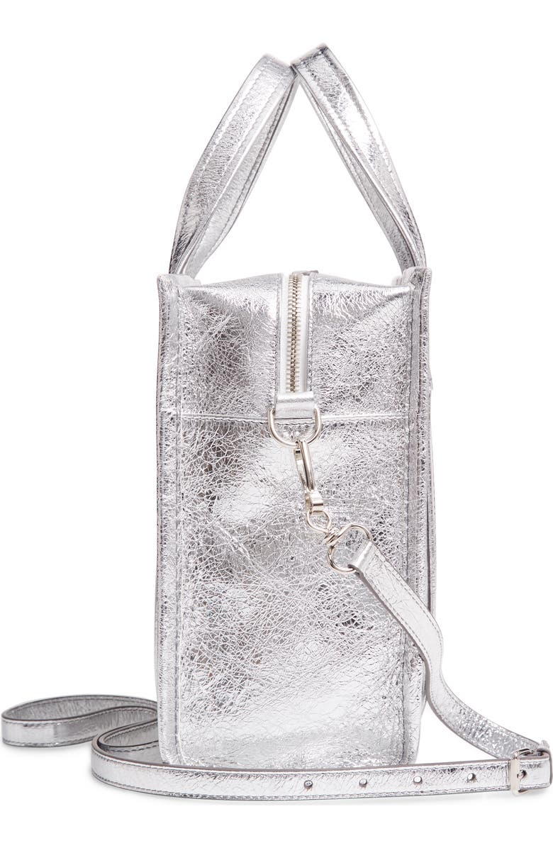 Balenciaga Extra Small Bazar Metallic Lambskin Leather Shopper, Alternate, color,