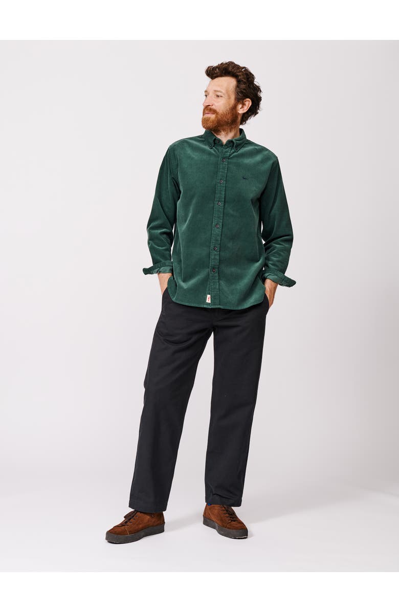 Aubin Haworth Corduroy Shirt, Alternate, color, Dark Green