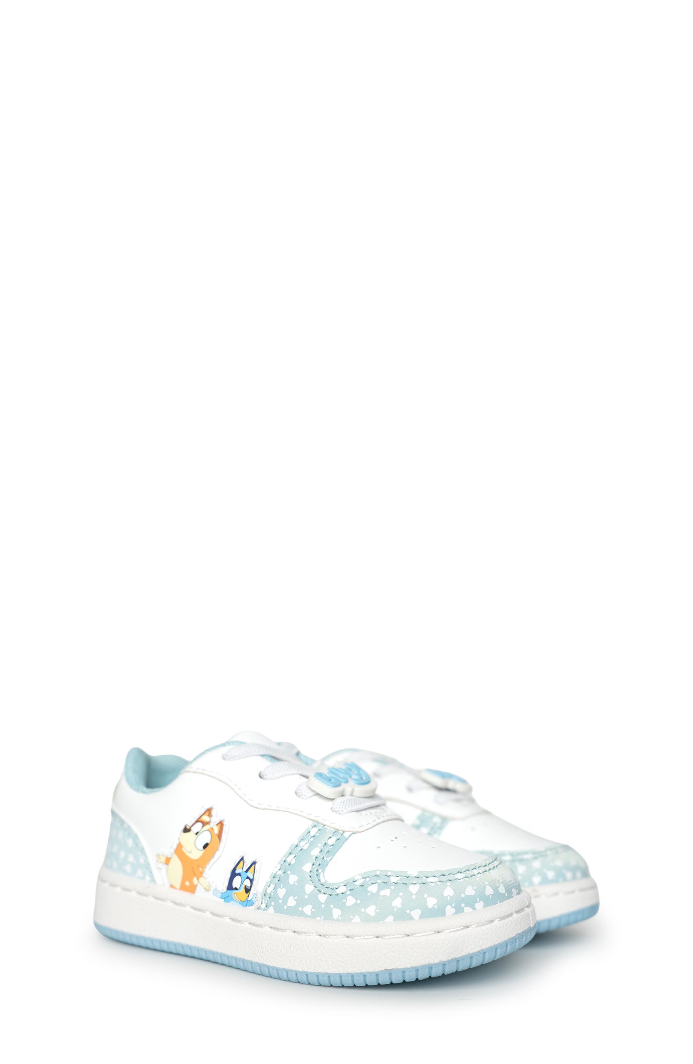 Kids' Bluey Court Sneaker, Alternate, color, WHITE/ BLUE