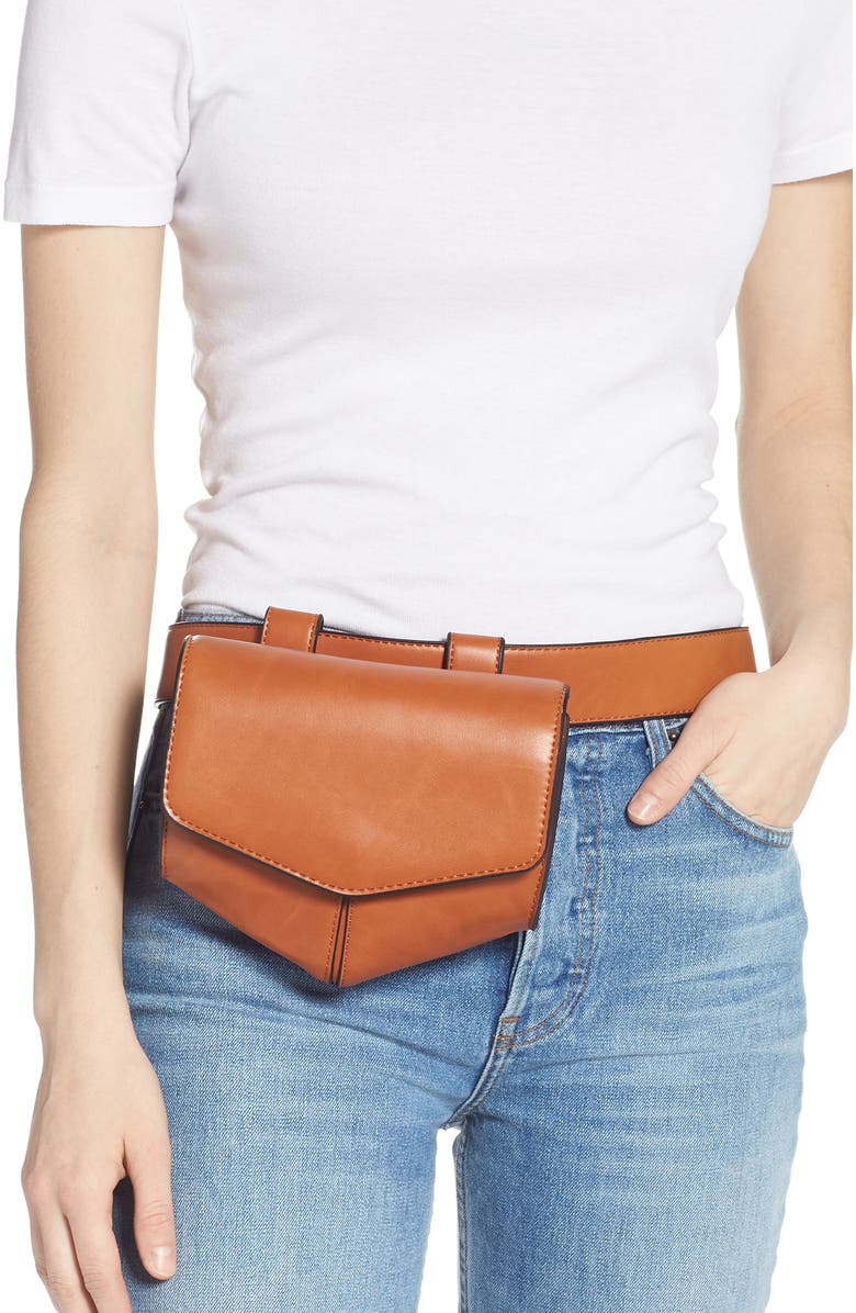 Leith Faux Leather Utility Belt Bag, Alternate, color,