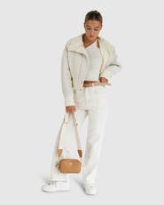 Belle & Bloom Mad Love Cropped Bomber Jacket