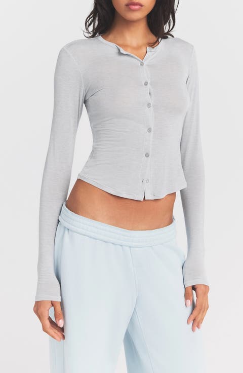 Sheer Modal Blend Cardigan