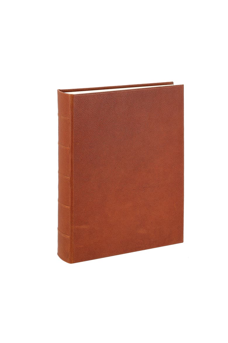 Medium Leather Bound Album, Main, color, Cognac