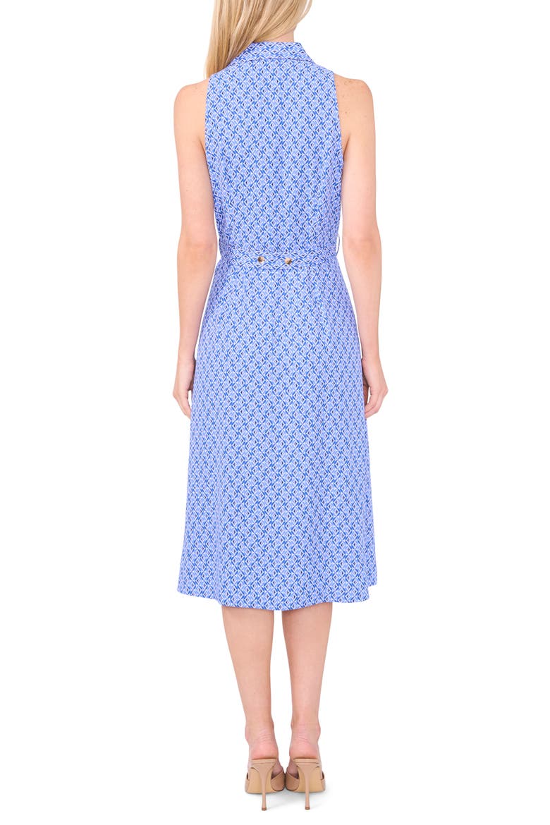 Print Sleeveless Midi Shirtdress, Alternate, color, TROPIC NIGHT